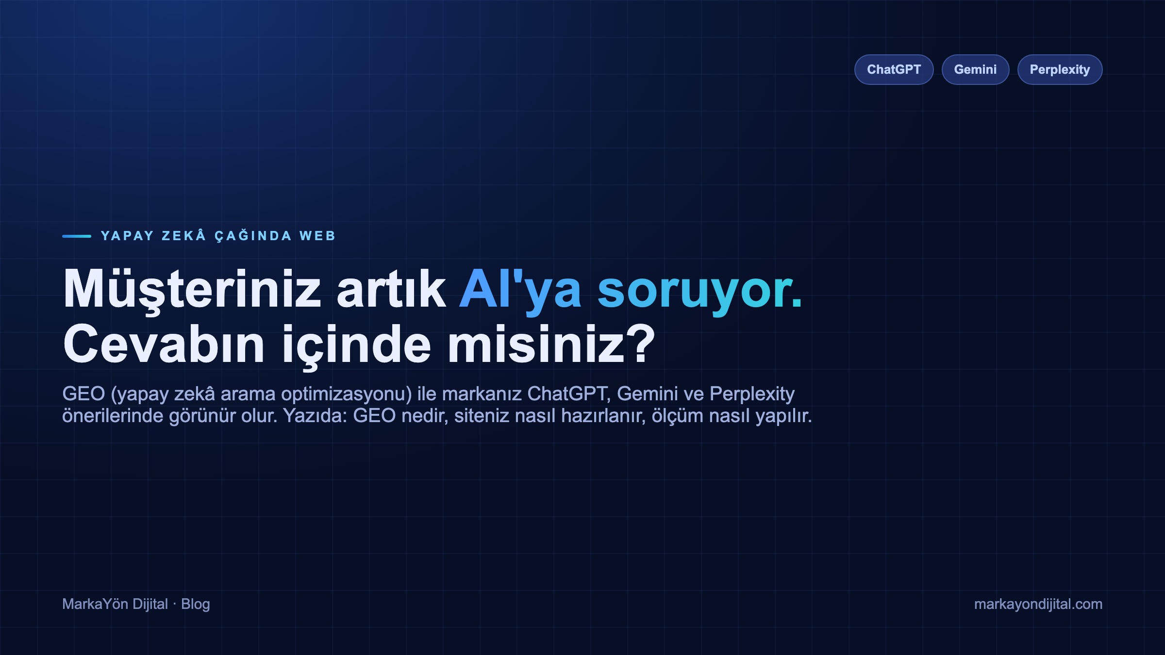 Yapay zekâ arama sonuçlarında marka görünürlüğünü gösteren tasarım